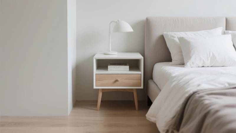 简约卧室一角图片