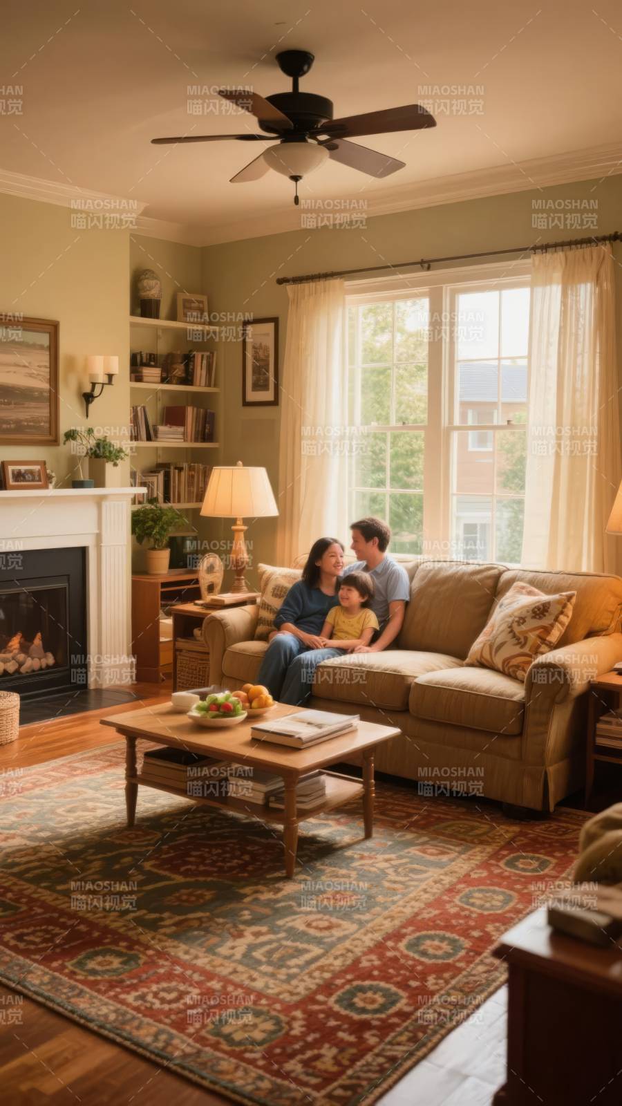 温馨家庭客厅时光图片
