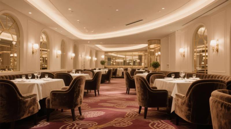 豪华餐厅内部景象图片