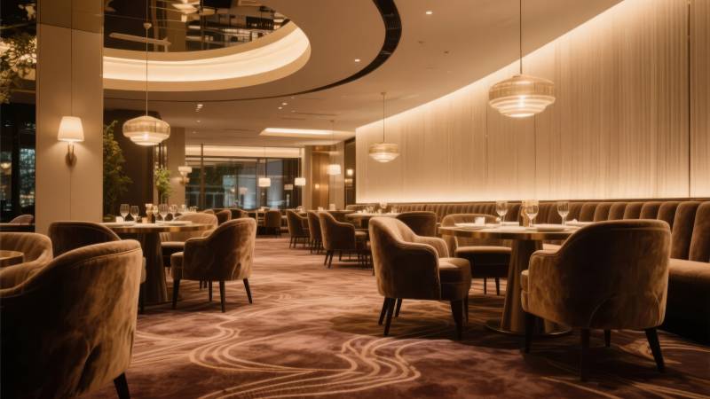 奢华餐厅内部景象图片