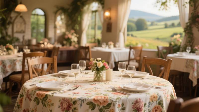 田园餐桌美景图片