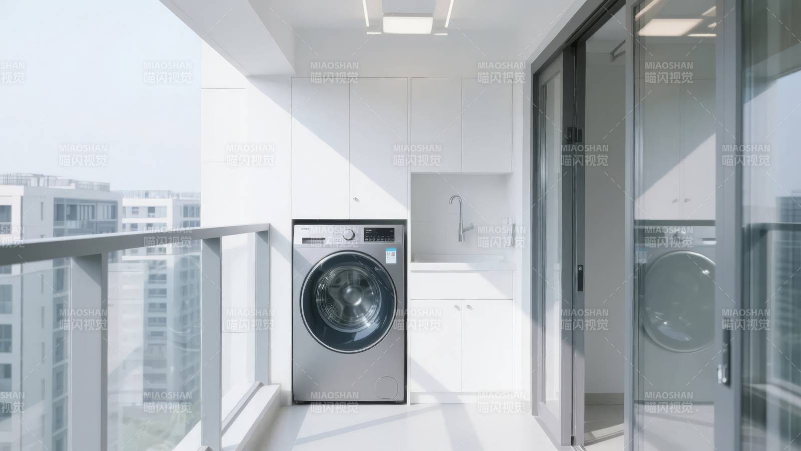 现代阳台洗衣房图片