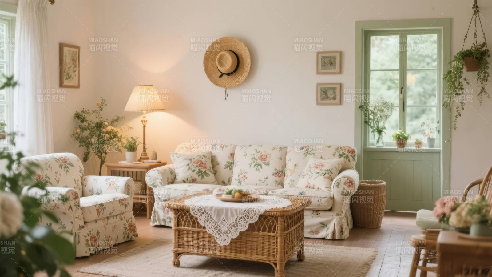 温馨田园客厅图片
