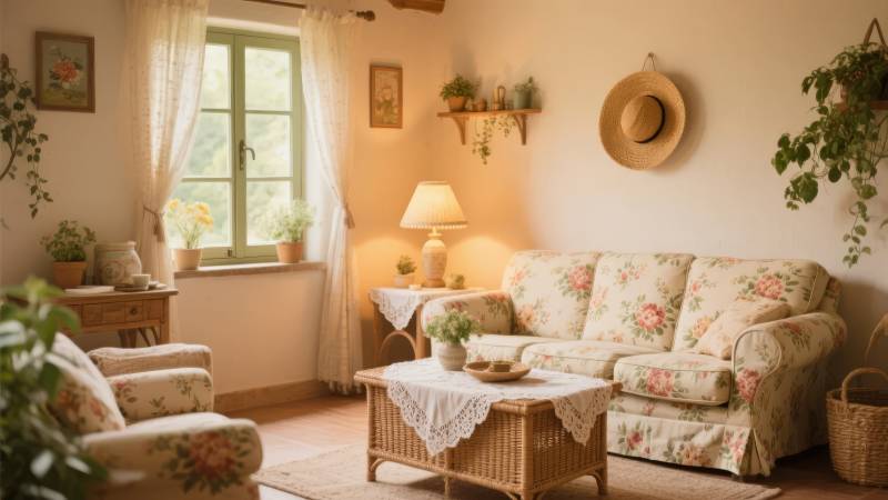 温馨田园客厅图片