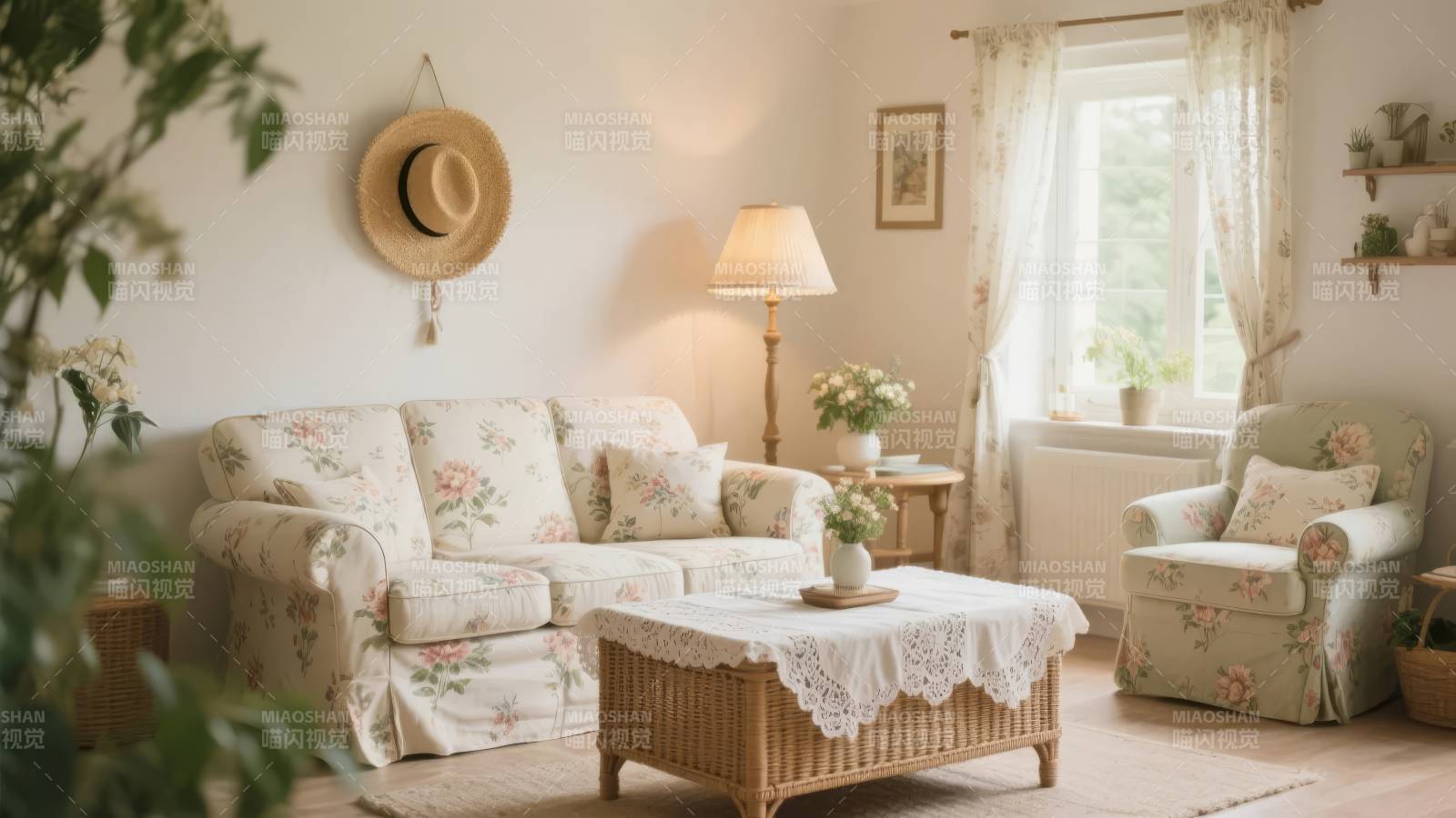 温馨田园客厅图片