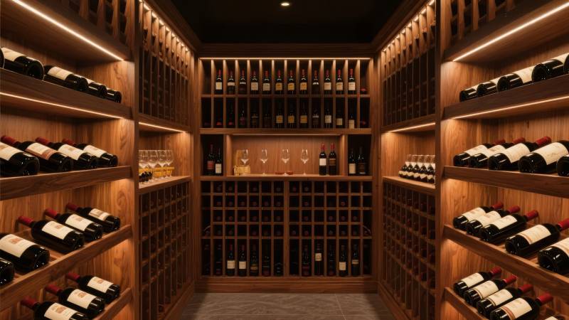 奢华酒窖 美酒陈列图片
