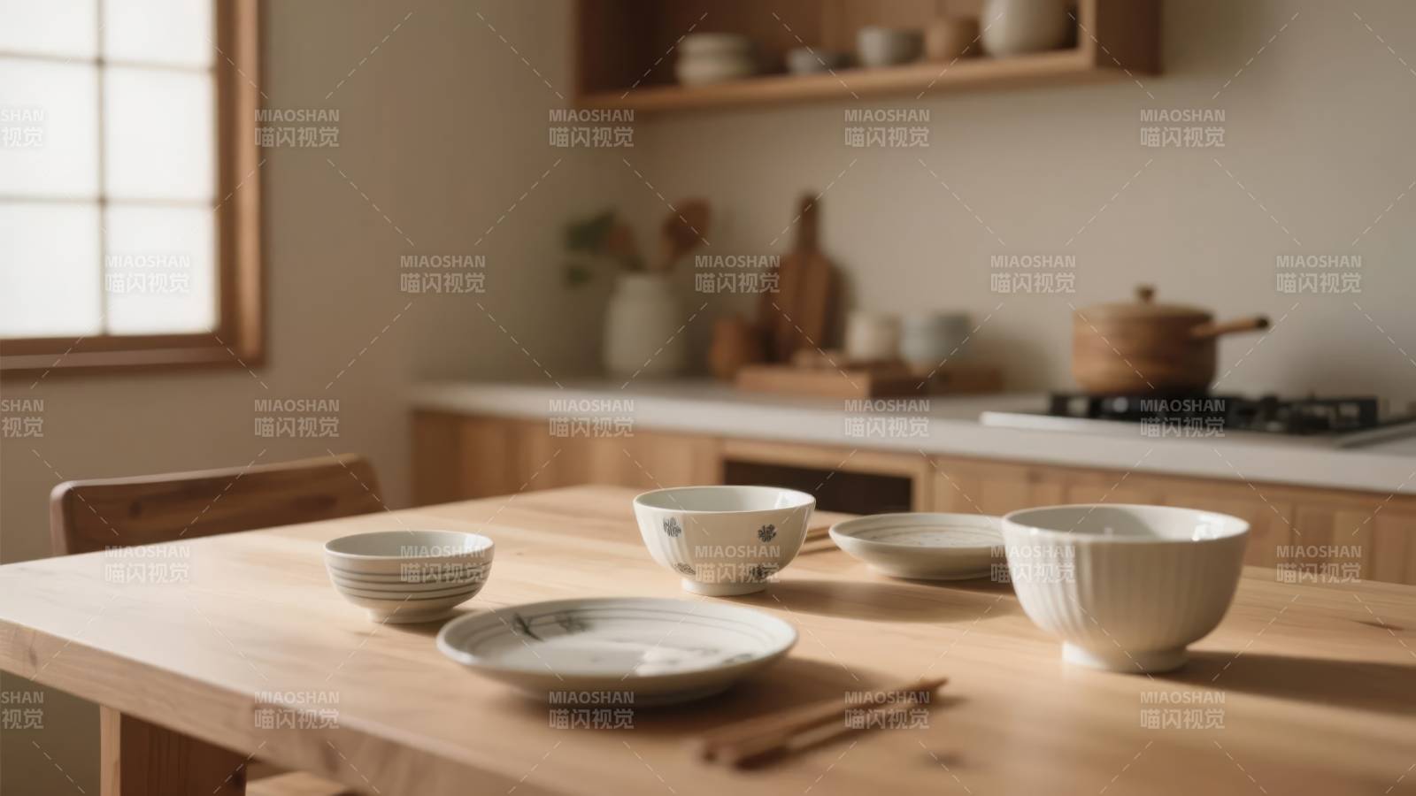 日式餐桌静物图片