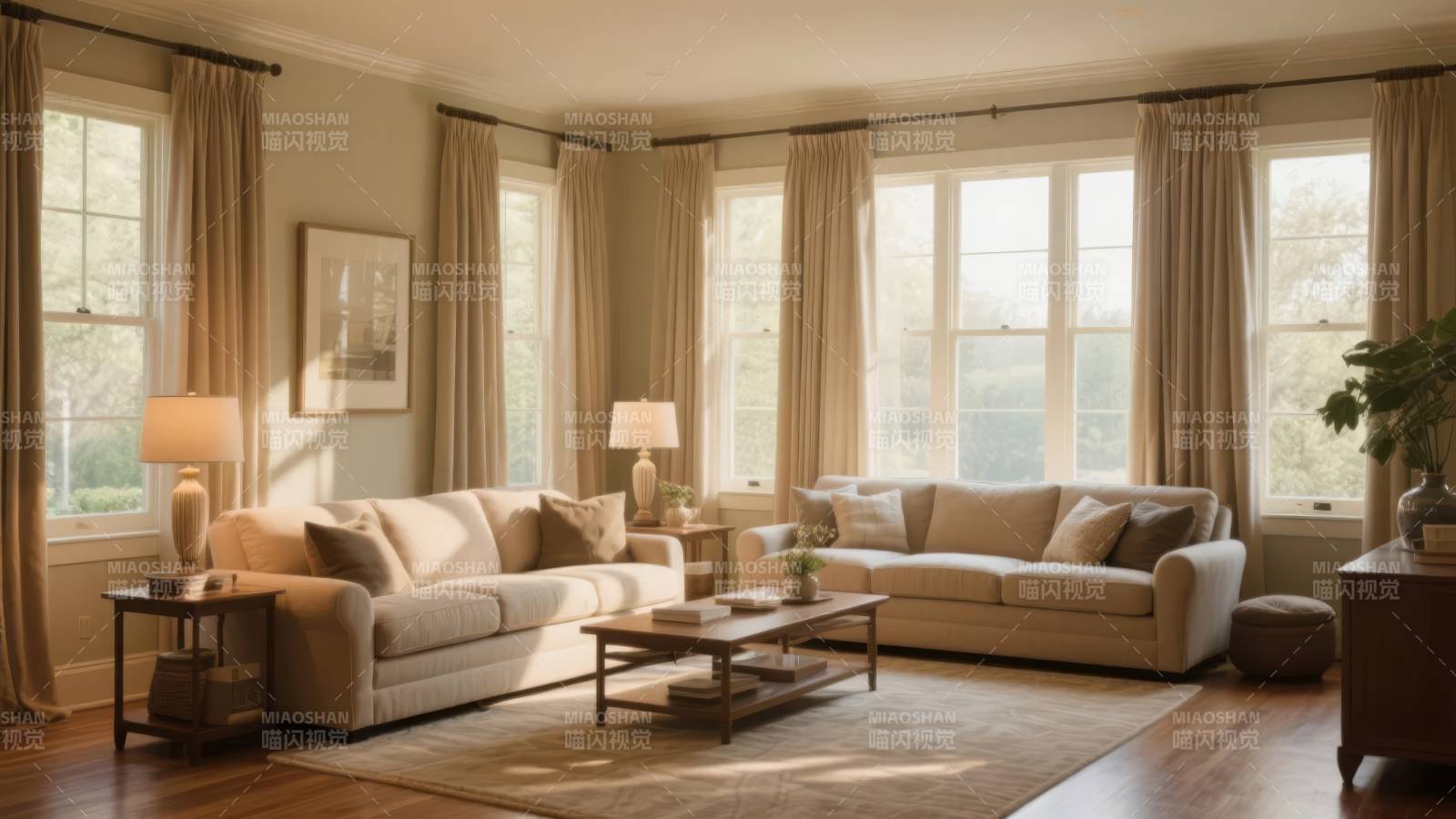 温馨客厅阳光满屋图片