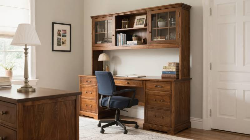 书房书桌柜组合图片