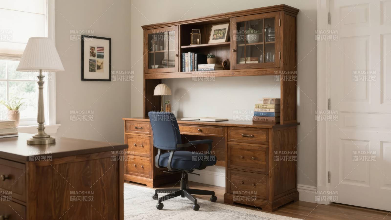 书房书桌柜组合图片