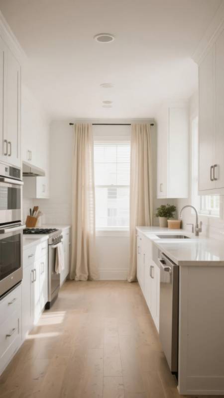 简约白色厨房图片