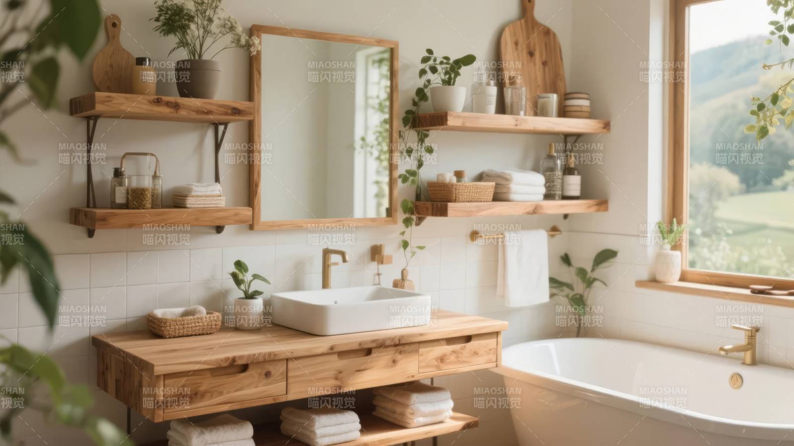 自然风浴室设计图片