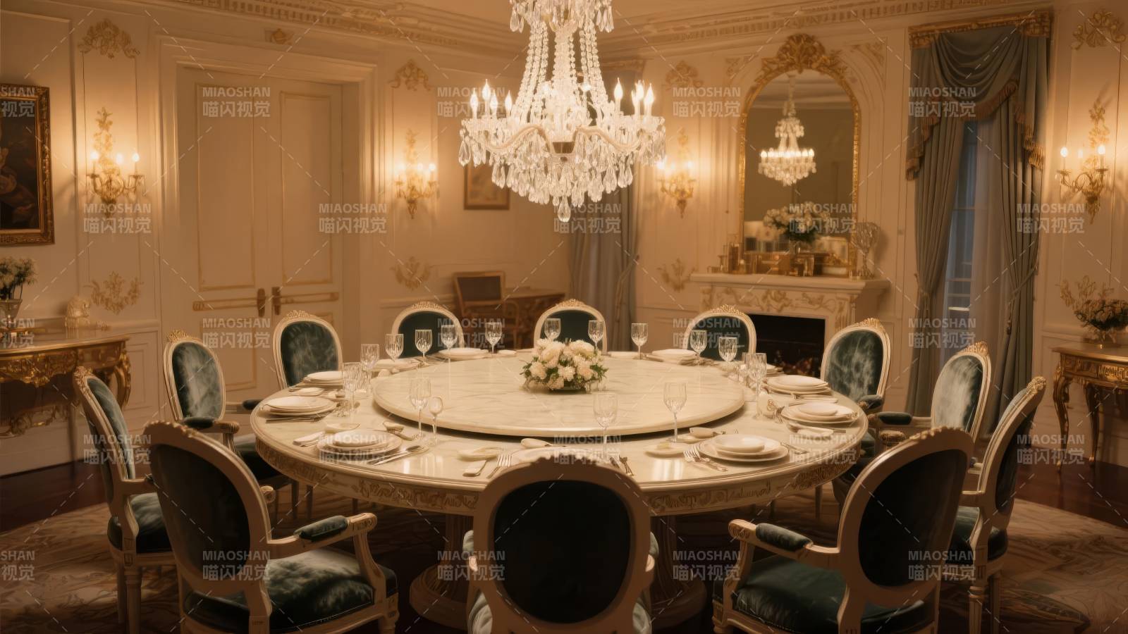 奢华餐厅典雅布置图片