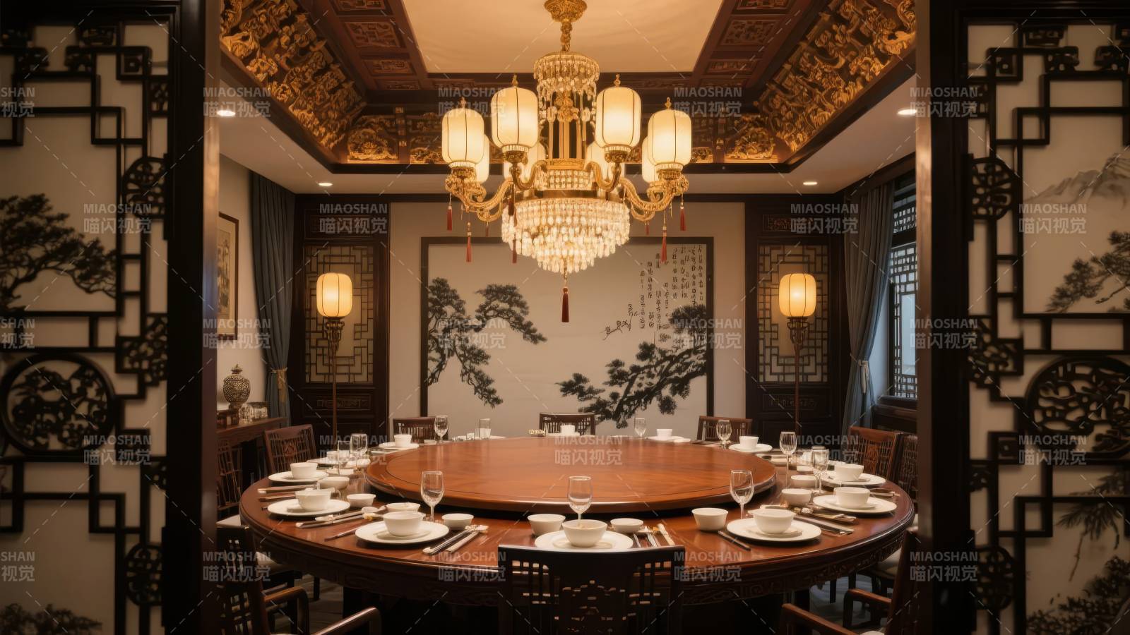 中式典雅餐厅图片