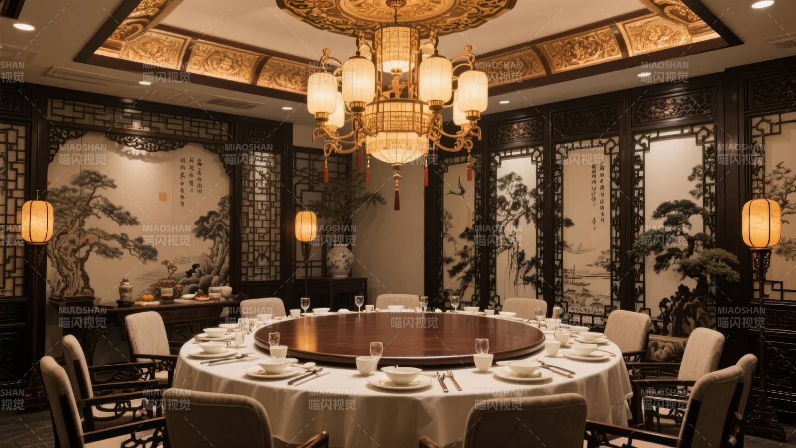 中式雅宴厅图片