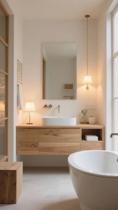 简约木质浴室设计图片