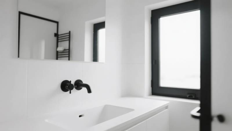 极简黑白浴室设计图片