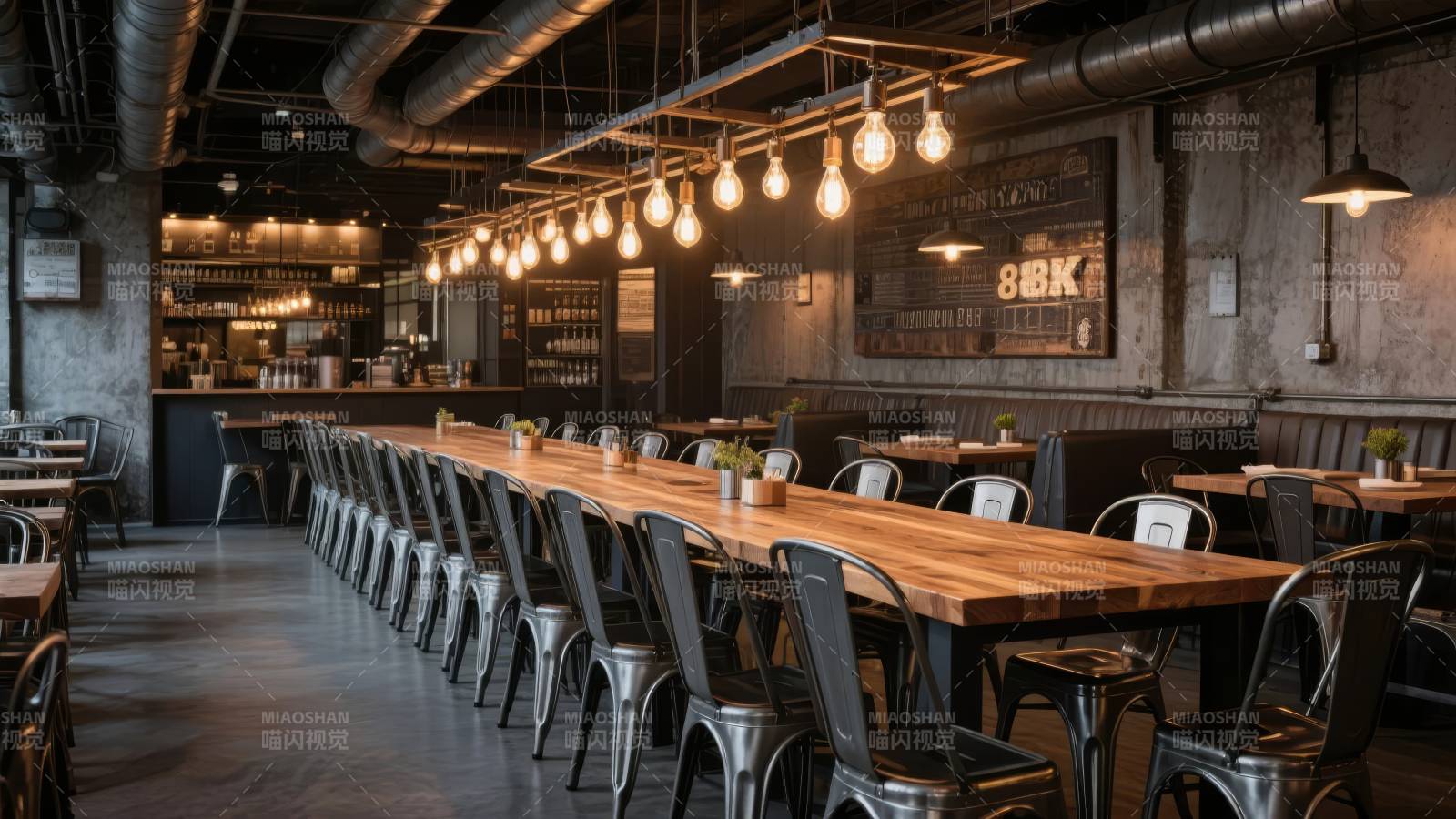 工业风餐厅内部图片