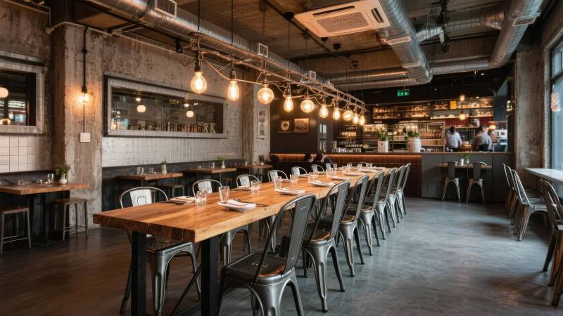 工业风餐厅内部图片