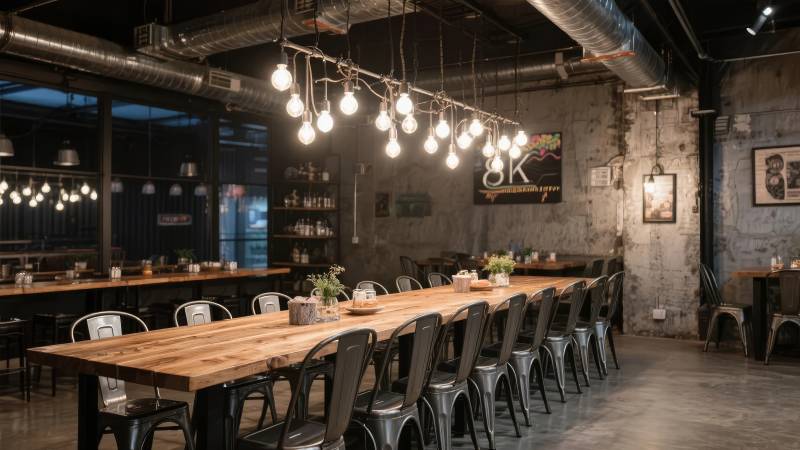 工业风餐厅内部图片
