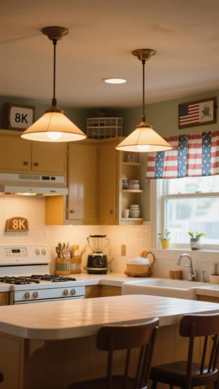 温馨美式厨房图片