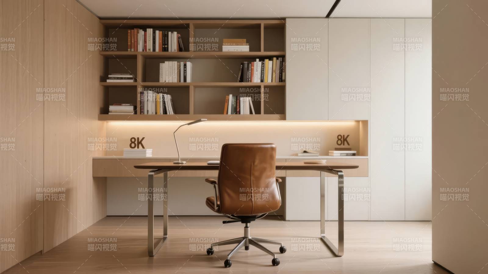 现代简约书房设计图片