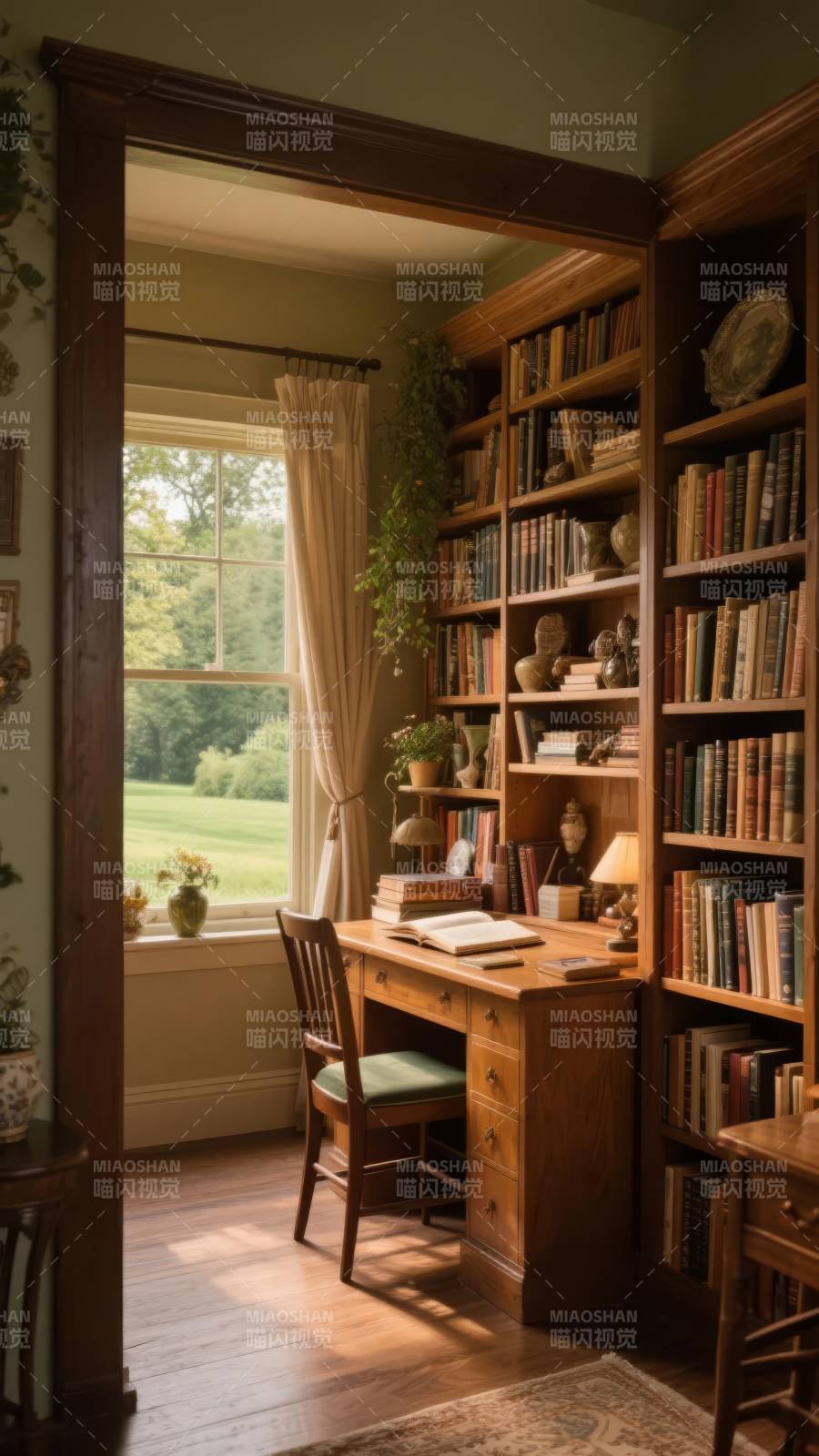 书房静谧书香满图片