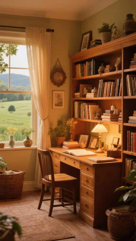 书房静谧时光图片