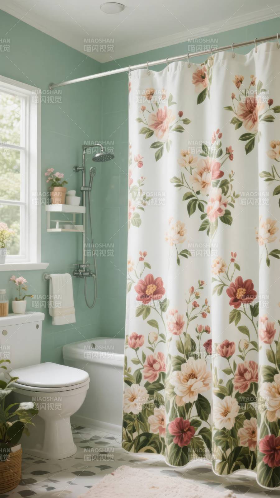 花漾浴室 清新雅致图片