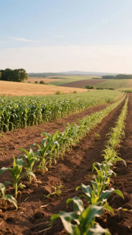 玉米田间绿意盎然图片