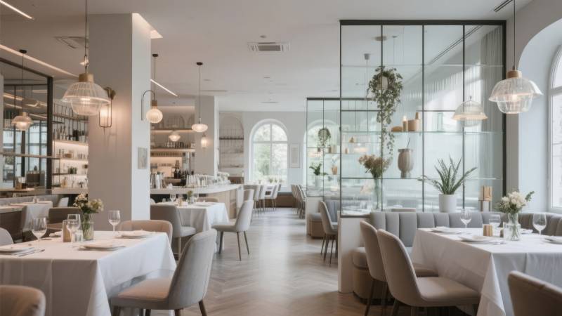 优雅餐厅内部景象图片