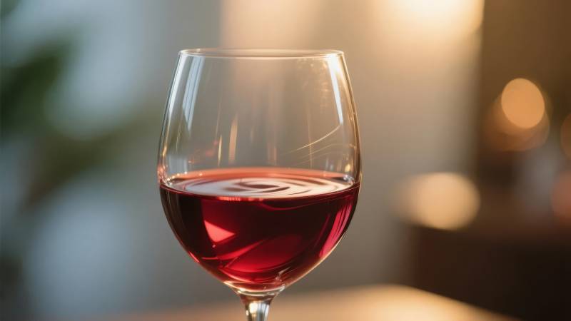 红酒杯中的静谧时光图片