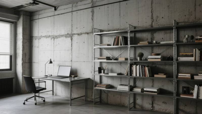 简约工业风书房图片