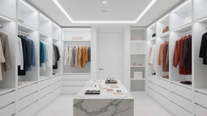 现代简约衣帽间图片