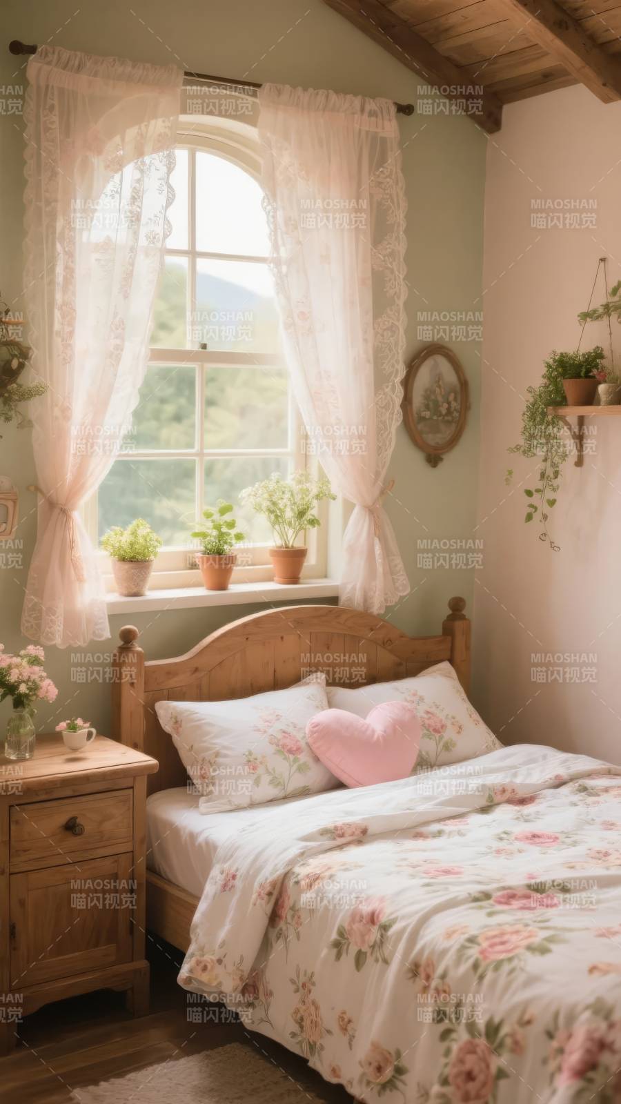 温馨田园卧室图片