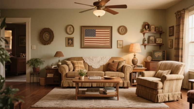 温馨美式客厅图片