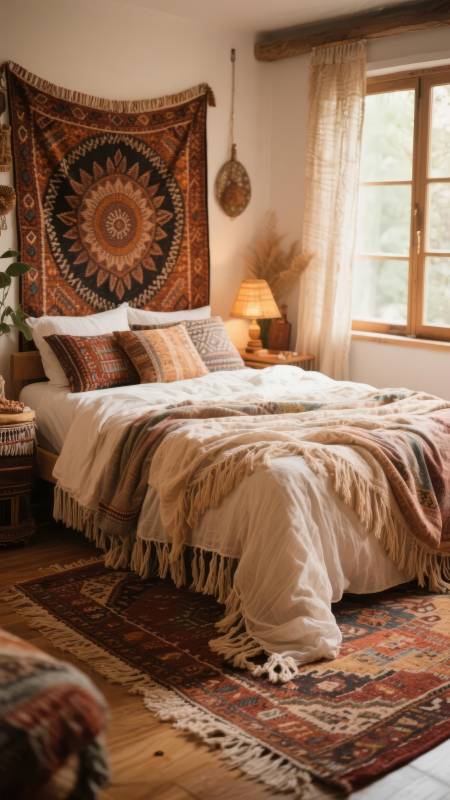 波西米亚风情卧室图片