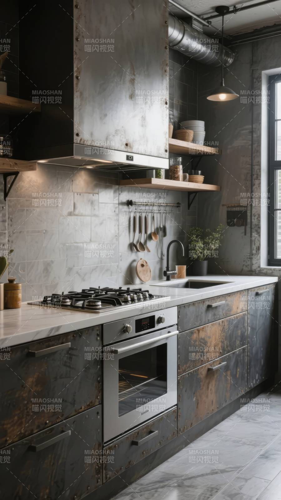 工业风厨房设计图片