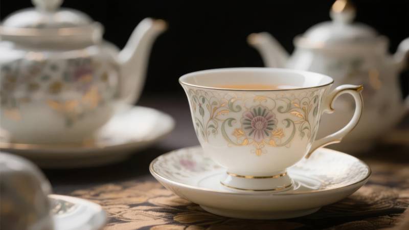 精致茶具品茗时光图片