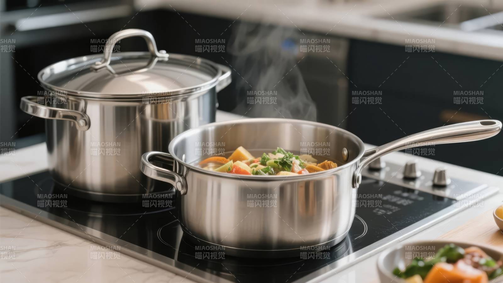 热锅煮菜 香气四溢图片