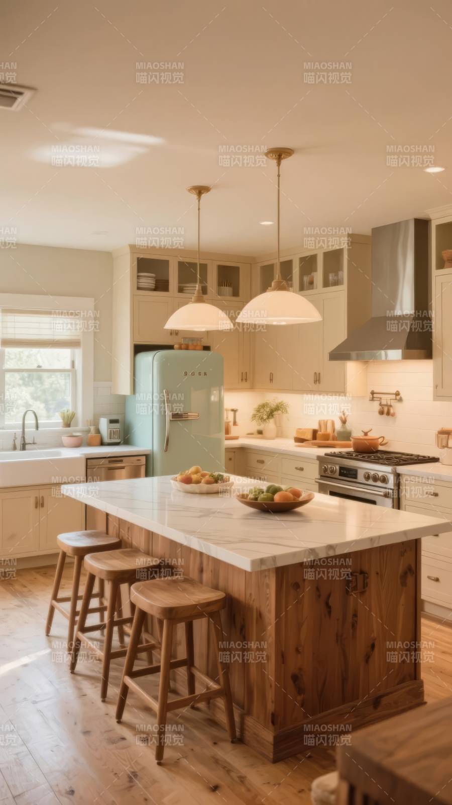 温馨复古厨房设计图片