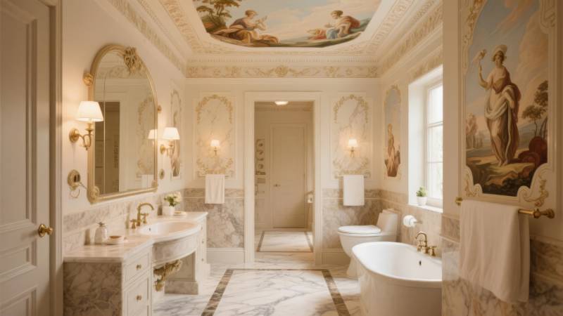 奢华古典浴室图片