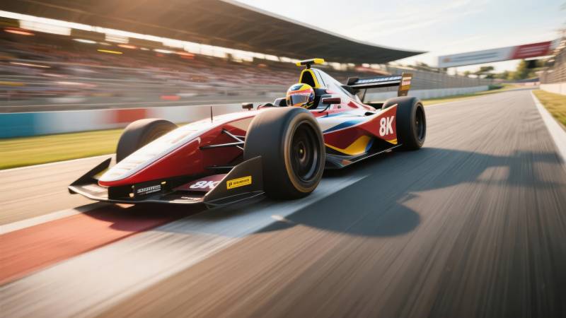 赛车疾驰赛道图片