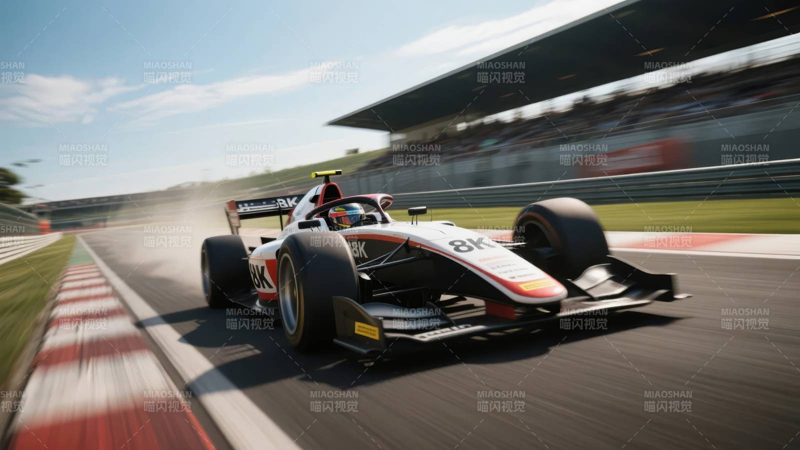 F赛车疾驰赛道图片