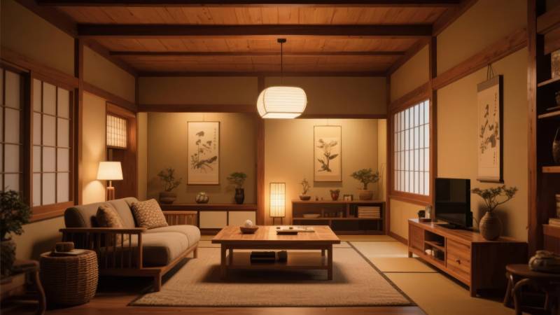 日式客厅静谧雅致图片