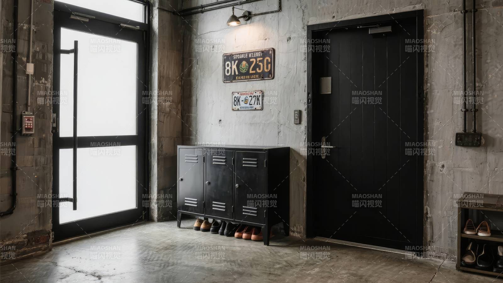 工业风入口储物间图片