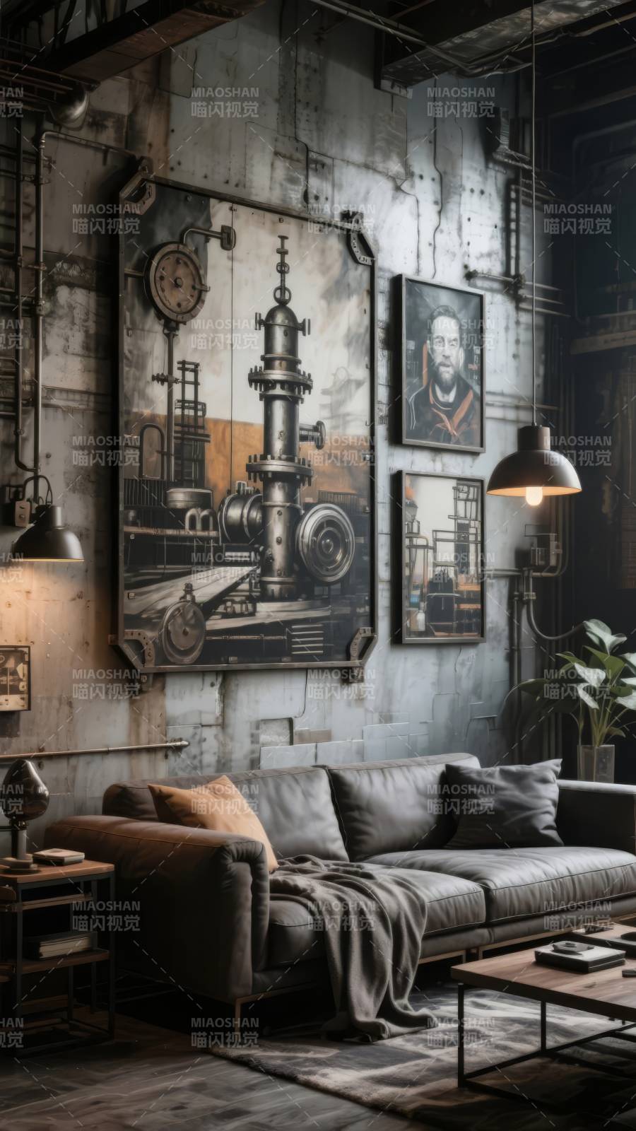 工业风客厅图片