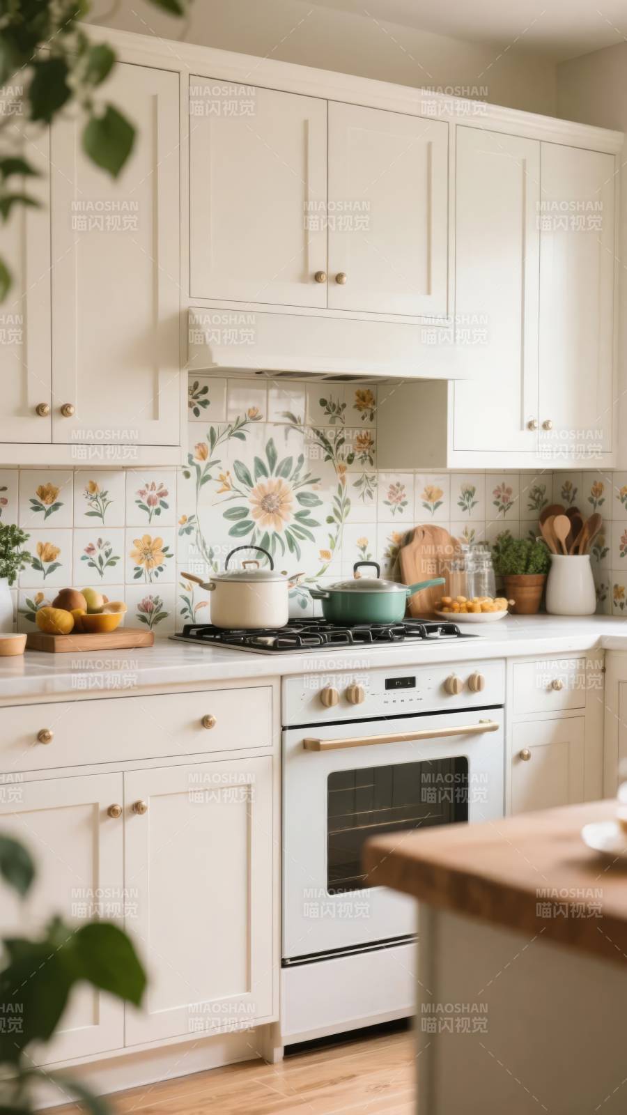 温馨田园厨房图片