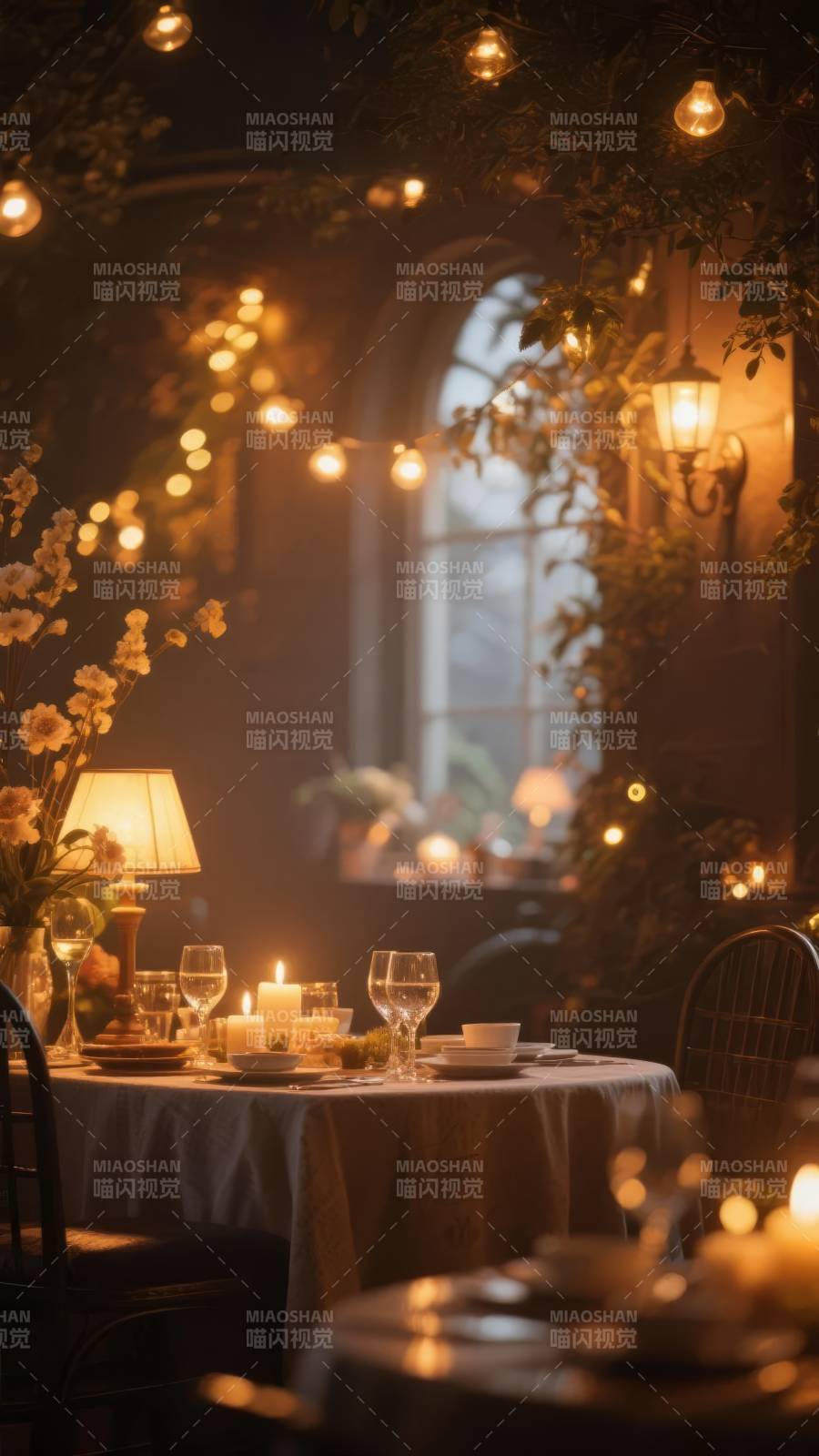 烛光晚餐夜景图片