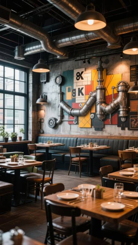 工业风餐厅图片